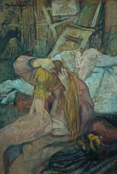 Woman doing her hair, 1891